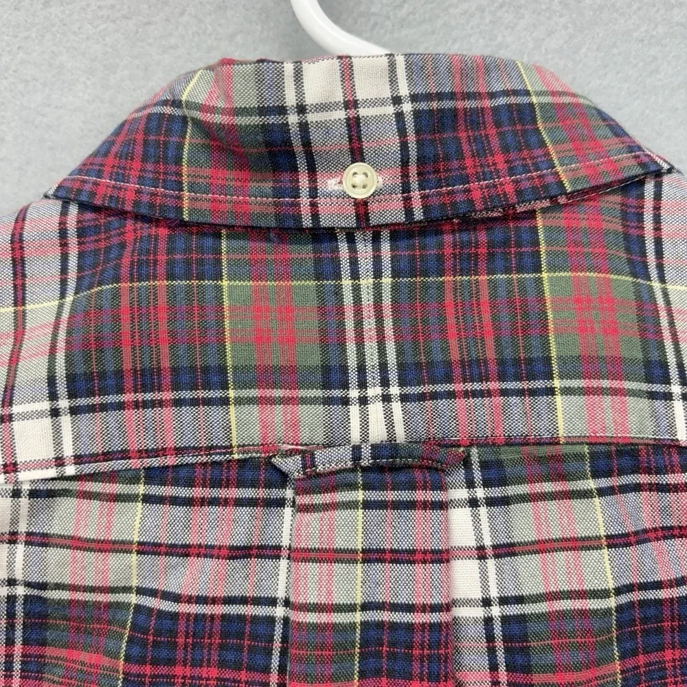 Ralph Lauren shirt mens L long sleeve button down Multicolor Tartan plaid Pocket